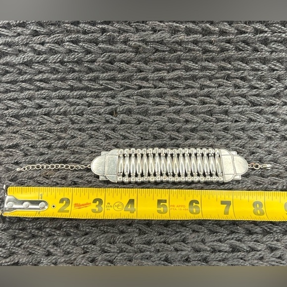 J013. Vintage Wide Cuff Bracelet 8.5” total. Adjustable - Picture 2 of 2